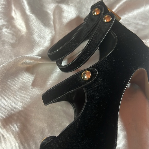 Jessica  Simpson Black Velvet High Heel Mary Jane - Picture 13 of 17